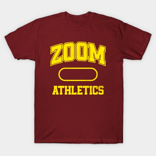 Zoom Athletics Yellow Maroon T-Shirt by zerobriant